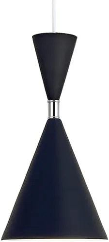 Miniatura 9 de Lámpara colgante moderna con forma de reloj de arena, lámpara colgante de pantalla de metal negro, lámpara industrial única para bar, entrada