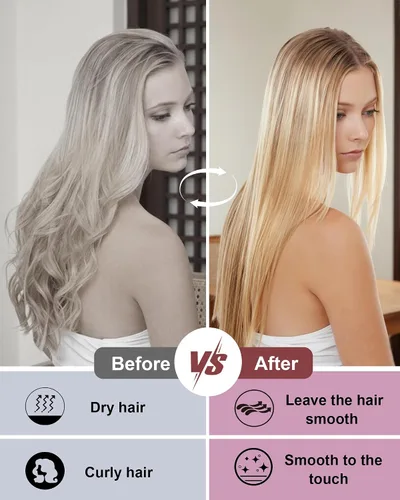 Miniatura 3 de Mini alisador de pelo, recargable, inalámbrico, portátil, alisador de pelo de 3 velocidades, temperatura de viaje, para mujeres, hogar y viajes
