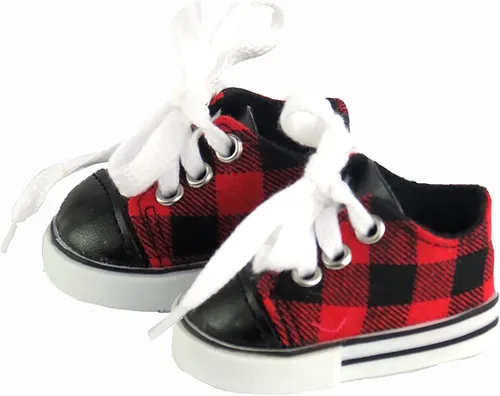 Miniatura 5 de American Fashion World Mocasines negros para muñecas de 18 pulgadas Calidad premium y diseño moderno Zapatos de muñeca Moda de zapatos