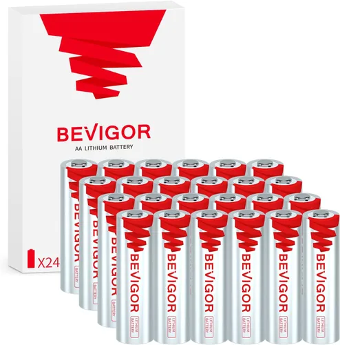 Miniatura 10 de BEVIGOR Baterías AA de litio, paquete de 720 baterías de hierro de litio doble A, no recargable