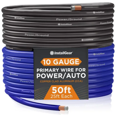 Miniatura 13 de InstallGear Cable de tierra de aluminio recubierto de cobre calibre 1/0 (25 pies) CAA - Cable principal automotriz, cable de alimentación y tierra