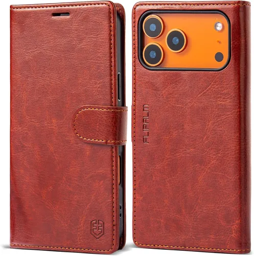 Miniatura 19 de Funda tipo cartera para iPhone 17 Pro Max con tarjetero de crédito, de piel sintética, con función atril, funda protectora a prueba de golpes