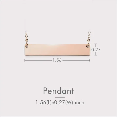 Miniatura 3 de Collar personalizado para mujer, colgante de barra con nombre, regalo de graduación o regalo del día de la madre para ella, placa de nombre dorada