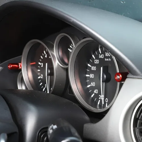 Miniatura 7 de Cubierta decorativa para barra de ajuste de tablero de instrumentos de aleación de aluminio para Mazda MX-5 RF Miata 2009-2015 (rojo)