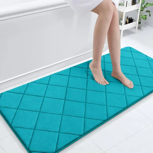 Miniatura 54 de OLANLY Tapete de baño de espuma viscoelástica de 24 x 16 pulgadas, ultra suave y absorbente, lavable a máquina, cómodo tapete de baño para suelo