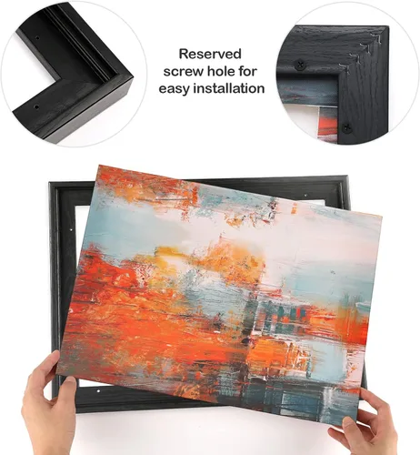 Miniatura 4 de Marco flotante para pintura en lienzo de 5 x 7 pulgadas con 0.6 a 0.8" de profundidad, paquete de 3 marcos flotantes para impresiones en lienzo