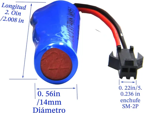 Miniatura 2 de Blomiky Paquete de 2 baterías recargables de iones de litio de 3.7 V 500 mAh, enchufe SM 2P con cable USB para auto de acrobacias RC de doble cara