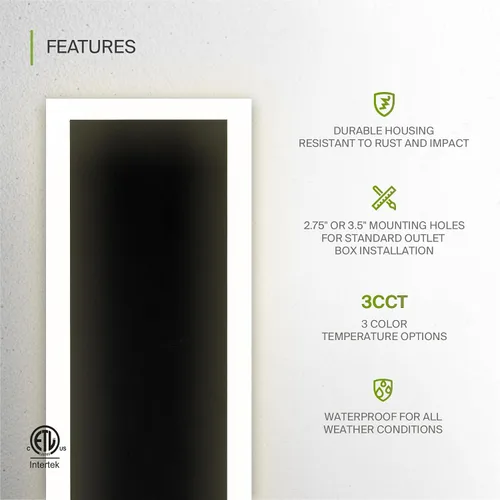 Miniatura 3 de ASD Lámpara LED de pared de montaje empotrado de 48 pulgadas de largo, 36 W, 2800 lúmenes, 3000 K-5000 K, 100-277 V, 3CCT, regulable, impermeable