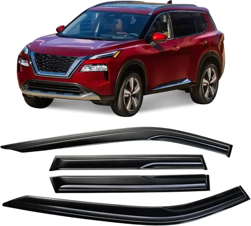 Miniatura 14 de 4 unidades de protectores de lluvia para ventana lateral tintados ahumados diseñados para Kia Forte 2019 2020 2021 2022 2023 EX FE GT LINE LXS