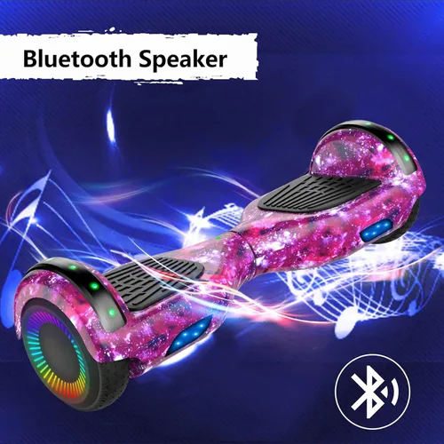 Miniatura 3 de LIEAGLE Scooter with Seat Attachment, 6.5" Scooters Go Kart Combo with Colorful LED Lights & Bluetooth, for Kids Boys Girls Adults All Ages Púrpura