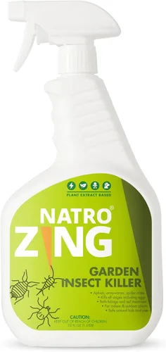 Mata insectos de jardín de 32 onzas, control de plagas para plantas en interiores y exteriores, mata pulgones, cochinillas, ácaros y mosquitos en