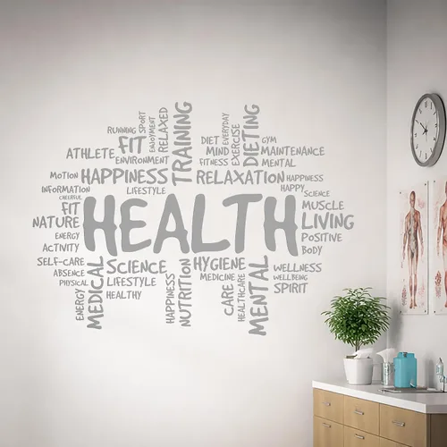 Vinilo adhesivo para pared, diseño de nube, sala médica, relajación, spa, decoración grande (ig6159) (XL 45 x 62 pulgadas, plateado metálico)