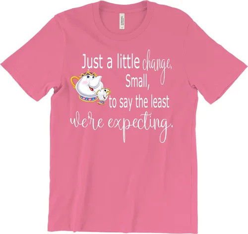 Camiseta unisex de maternidad de la Bella y la Bestia Chip Miss Pots de Disney con anuncio de embarazo que se vende individualmente
