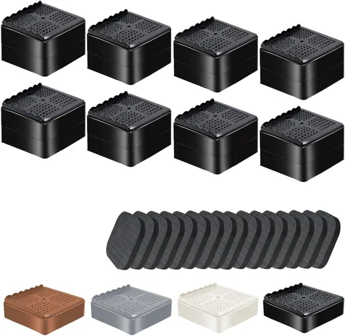 Miniatura 18 de Elevadores de Muebles Resistentes Elevadores de Cama Ajustables Bloques de Elevación 4, 3, 2 pulgadas para Sofá, Sillón, Mesa, Escritorio, Patas