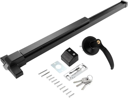 Miniatura 9 de PARTOL Barras de pánico para puertas de salida comerciales, juego de cerradura de barra de pánico de acero inoxidable plateado para puertas de Con
