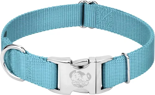 Miniatura 8 de Country Brook Petz – Collar de nailon premium para perro con hebilla de metal – Vibrante selección de 25 colores, Azul Océano