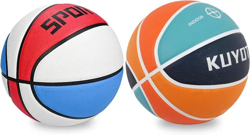 Miniatura 26 de KUYOTQ - Baloncesto para niños, jóvenes y adultos, tamaño 3/4/5/6/7 (22/25.5/27.5/28.5/29.5"), baloncesto premium de goma o cuero sintético