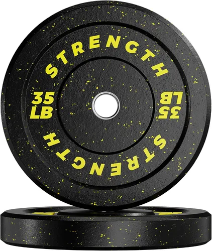 Miniatura 8 de GIKPAL Juego de Discos Olímpicos de Parachoques, Discos de Peso de Goma de 2 Pulgadas para Gimnasio en Casa, Placas de Barra para Levantamiento de 2