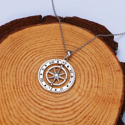 Miniatura 12 de Alphm Collar con colgante vikingo de plata esterlina S925 para hombres y mujeres, joyería de viaje para graduación, amistad, talismán, joyería
