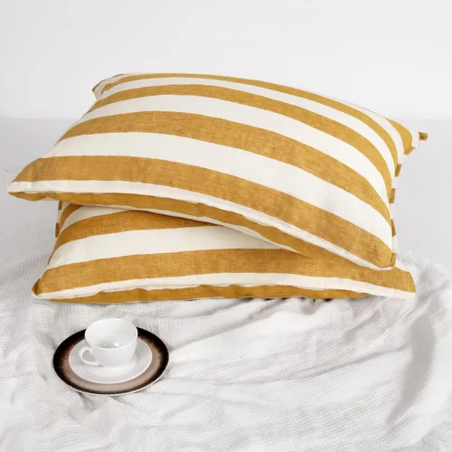 Miniatura 37 de Linen World - Juego de 2 fundas de almohada de lino, 20 x 30 pulgadas, tamaño estándar/Queen, fundas de almohada 100% lino natural francés, fundas