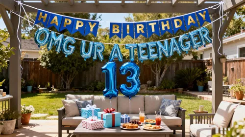Miniatura 8 de Cartel de fondo oficial de 13 cumpleaños, cartel oficial de fiesta de cumpleaños de 13 años, fondo de fotografía de feliz cumpleaños de 13 años