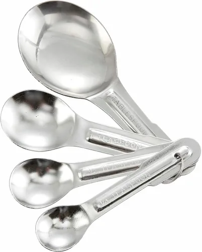 Winco - Juego de 4 cucharas medidoras de acero inoxidable