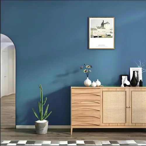 Miniatura 5 de Stickyart Papel tapiz azul oscuro para despegar y pegar, papel adhesivo azul para armarios, cajones, cocina, dormitorio, papel tapiz autoadhesivo