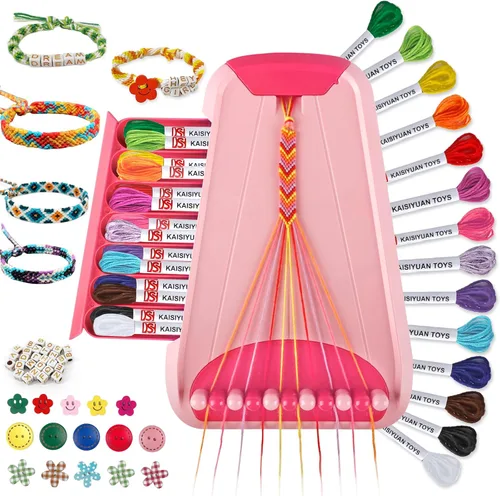 Miniatura 7 de Maynacs Arte y manualidades para niños de 8 a 12 años, kit de fabricación de pulseras de amistad para niñas, kit de fabricación de joyas para niños