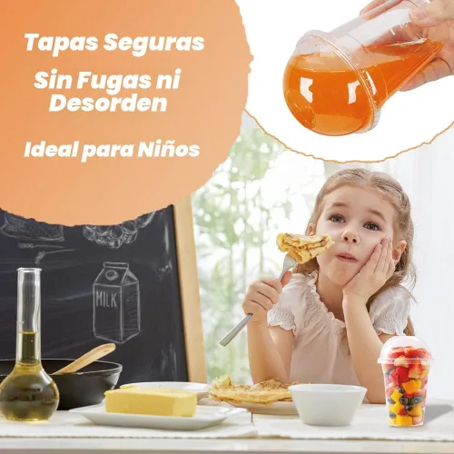 Miniatura 6 de Vasos de plástico transparente de 12 onzas con tapas de cúpula, tazas de postre con tapas (25 juegos), vasos desechables para fiestas de PET