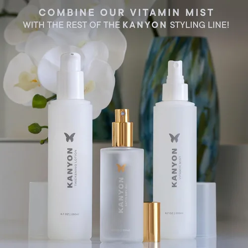 Miniatura 6 de Kanyon Vitamin Mist - Spray acondicionador sin enjuague de 6.7 onzas para peinar el cabello, acondicionador desenredante para encrespamiento, puntas