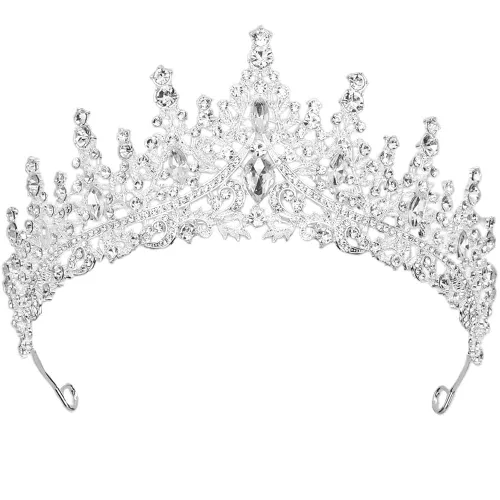 Miniatura 6 de Tiara y corona para mujer, tiaras negras para niñas con peine, corona de princesa, diadema de reina para novia, boda, Halloween, cosplay