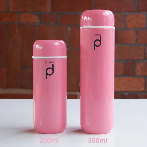 Miniatura 4 de Drinkpod Grunwerg HCF-200P - Frasco de cápsula aislada al vacío, acero inoxidable, rosa, 6.8 fl oz