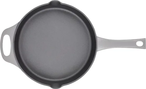 Miniatura 8 de Rachael Ray NITRO - Sartén de hierro fundido con mango auxiliar y boquillas de vertido, 10 pulgadas, color gris