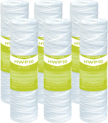 Cartucho de filtro de agua de 10 micrones para toda la casa, filtros de sedimentos para heridas de cuerda para agua de pozo, reemplazo universal