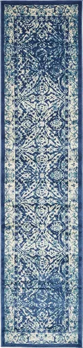 Miniatura 12 de Unique Loom Oslo Collection - Alfombra tradicional botánica verde azulado (3 x 13 pies)