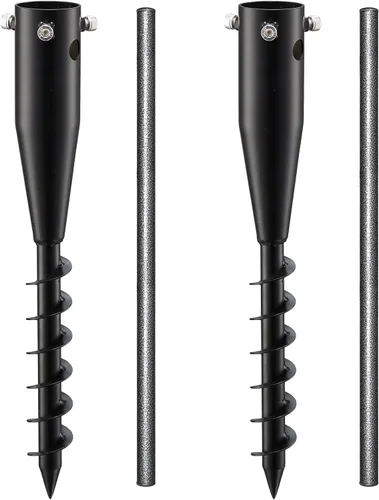 Miniatura 12 de Soportes para Sombrillas de Exterior, Anclaje de Arena para Sombrilla de Playa de Servicio Pesado, Base de Sombrilla de Metal para Exteriores, Negro