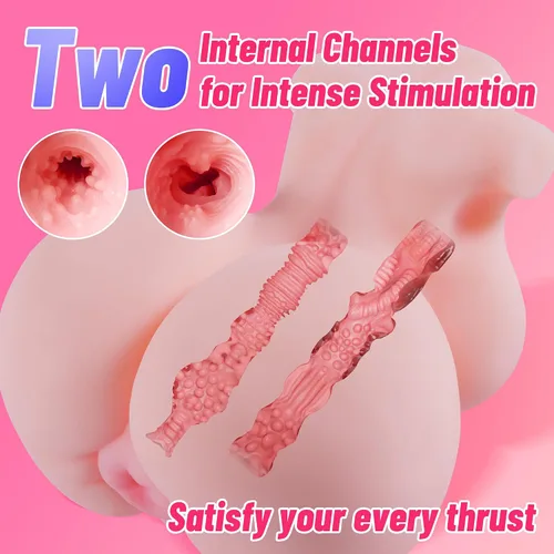 Miniatura 3 de Muñeca Sexual Vagina de Bolsillo para Hombres, Juguete Sexual Masculino con Vagina y Canal Anal, Juguetes para Adultos de 2.2 LB para Varias