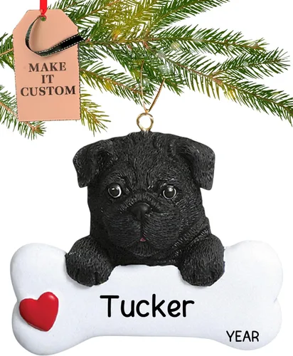 Miniatura 45 de Adorno personalizado de hueso de perro Doberman Pinscher 2025 Personalización gratuita las 24 horas Adornos de Navidad de la primera Navidad