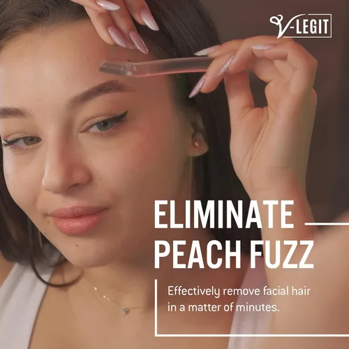 Miniatura 2 de Dermaplaning Tools - Maquinilla de afeitar facial exfoliante Dermaplane para mujeres y hombres afeitadora para exfoliar refrescar la piel Peach Fuzz