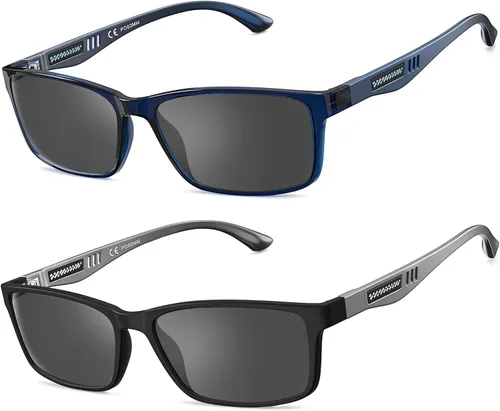 Miniatura 8 de CARA - Lentes de lectura progresivos multienfoque extremadamente ligeros para hombres, sin línea, bloqueo de luz azul, para lectores de computadora