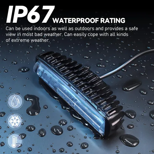 Miniatura 5 de Luz LED de la carretilla elevadora luz de advertencia de línea lateral 30W DC 12-80V lámpara de seguridad para el área peatonal de almacén - azul