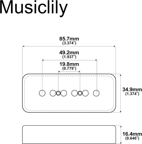 Miniatura 2 de Musiclily Pro Plastic P-90 - Fundas para pastillas de guitarra compatibles con USA Les Paul, color crema (juego de 2)