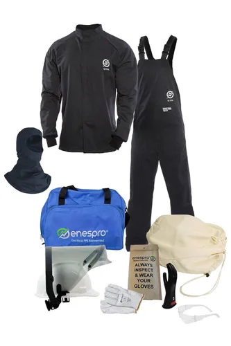 Miniatura 6 de National Safety Apparel KIT2SC11SM11 ArcGuard - Kit de flash de arco ultra suave con abrigo corto y babero en general, 12 calorías, pequeño