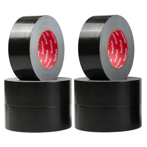 Miniatura 15 de Paquete de 12 cintas adhesivas negras resistentes al agua, sin residuos, longitud total, 240 yardas x 1.88 pulgadas x 9 mil, cinta adhesiva negra