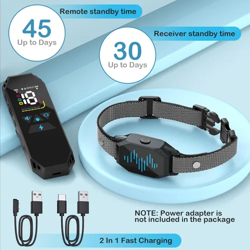 Miniatura 5 de Collar de entrenamiento para perros, collar de choque para perros con control remoto, 2500 pies y 4 modos de entrenamiento pitido, vibración, choque