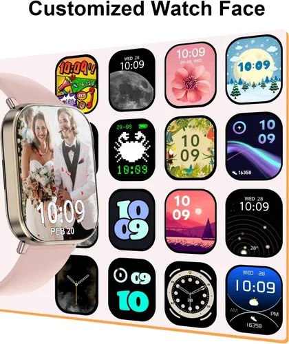 Miniatura 3 de Reloj inteligente, relojes inteligentes HD de 2.01 pulgadas para mujer, reloj de seguimiento de actividad física con monitor de presión Rosa