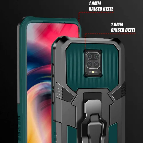 Miniatura 4 de Funda para Xiaomi Redmi Note 9s/9 Pro, con [2 unidades] Protector de pantalla de vidrio templado de grado militar híbrido de alta resistencia