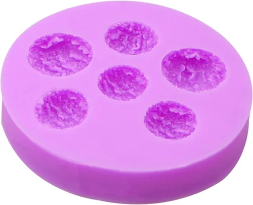 Miniatura 9 de Moldes de silicona para galletas de chocolate, 6 paquetes de donas de caramelo, mini waffle, moldes para decoración de pasteles, adornos de Púrpura