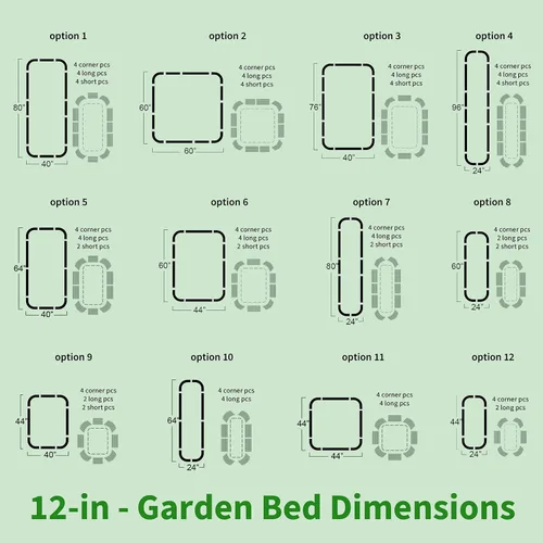 Miniatura 4 de Olle Maceta galvanizada para verduras 12 en 1, kit de jardinería grande de metal elevado para exteriores, 32 pulgadas de alto, 5 x 5 pies, 8 x 2