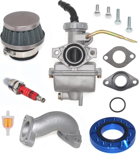Kit de carburador PZ20 compatible con Coolster Tao Tao 125cc 110cc 90cc 70cc 50cc ATV Dirt Bike Baja Kazuma Go Kart 4 tiempos actualización de motor